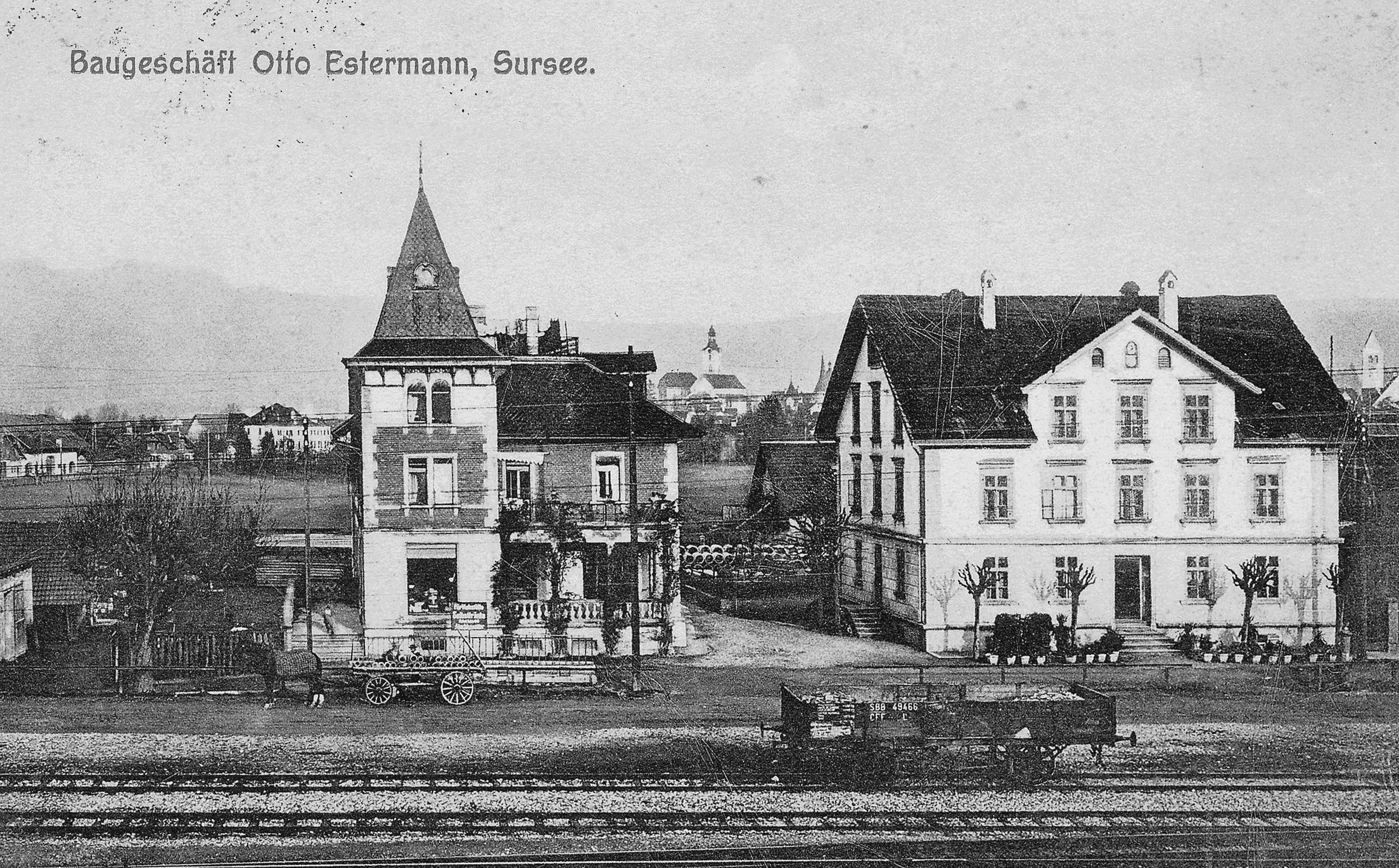 Historische Aufnahme der Baufirma Estermann AG
